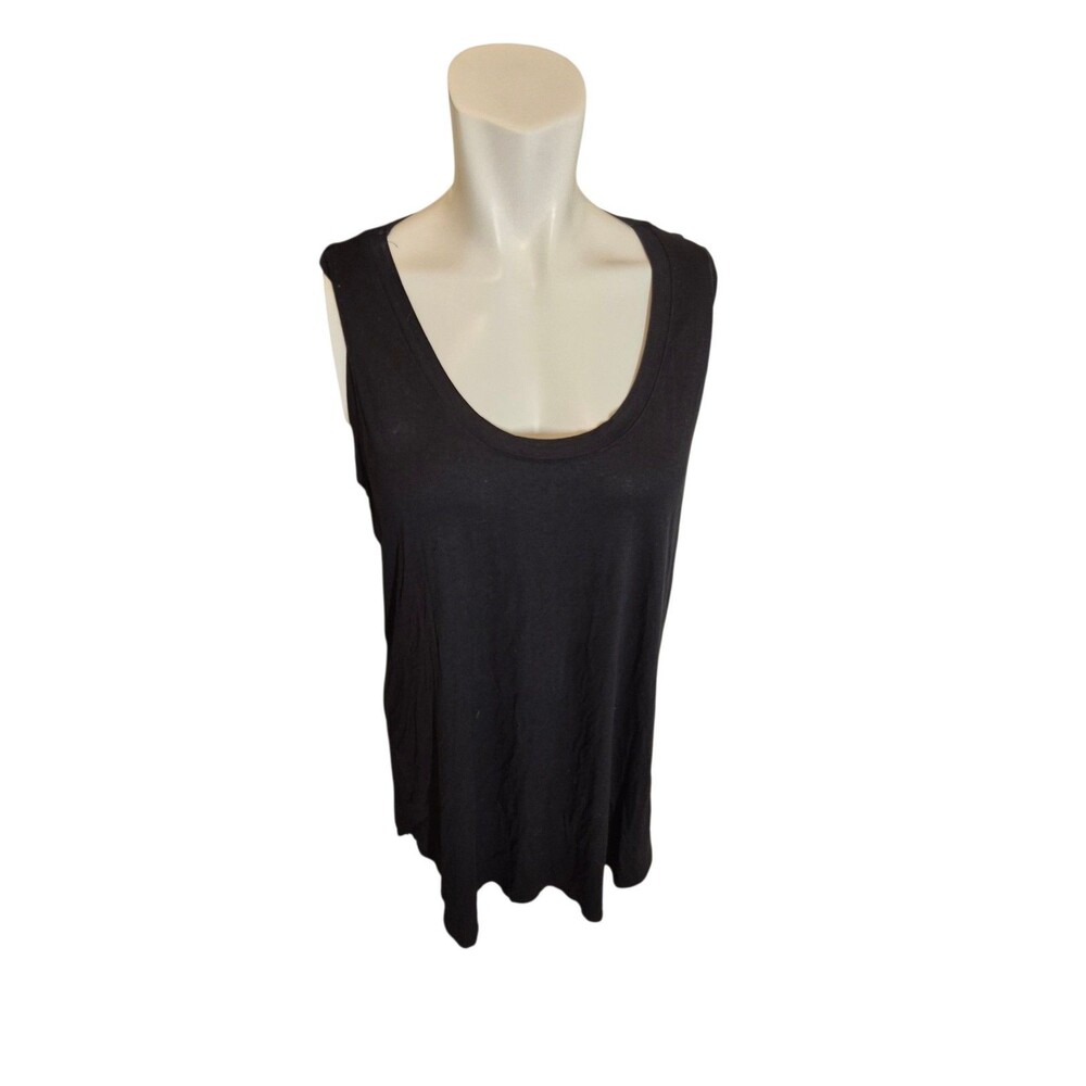 Three Dots Anthropologie Tank Top Viscose Black Tank Sz XL